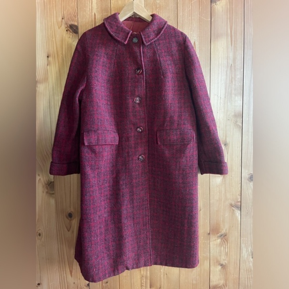 Harris Tweed Handwoven 100% Pure Scottish Wool 1950s coat